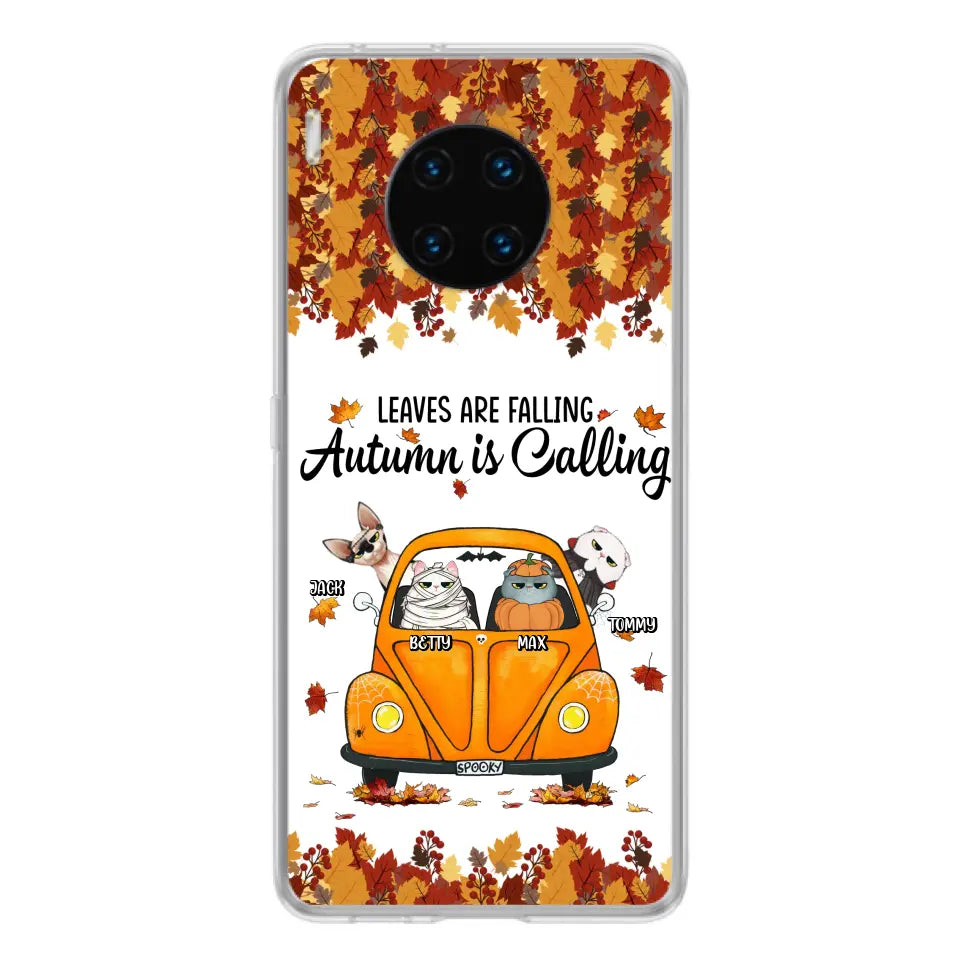 Personalized Pet Phone Case - Gift Idea For Cat/Dog Lovers - Up to 4 Pets - Case For Xiaomi/Oppo/Huawei - Leaves Are Falling Autumn Is Calling