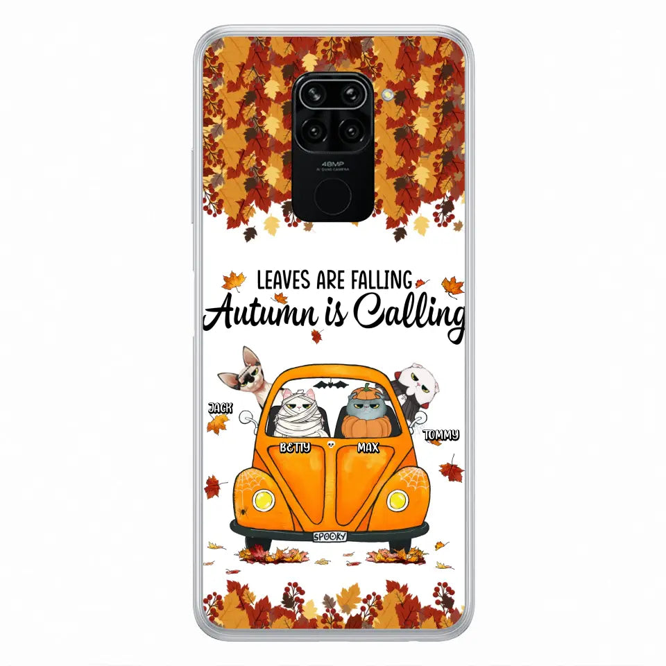 Personalized Pet Phone Case - Gift Idea For Cat/Dog Lovers - Up to 4 Pets - Case For Xiaomi/Oppo/Huawei - Leaves Are Falling Autumn Is Calling