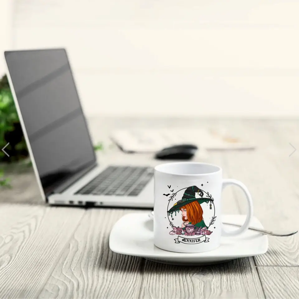 Personalized Witch Coffee Mug - Gift Idea For Halloween/Witch Lovers - I'm Not A Bad Witch I'm A Real Witch