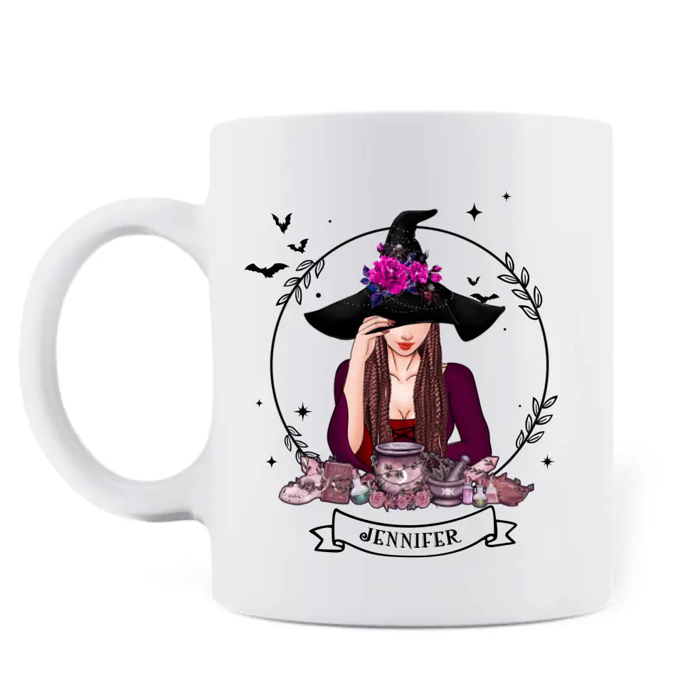Personalized Witch Coffee Mug - Gift Idea For Halloween/Witch Lovers - I'm Not A Bad Witch I'm A Real Witch