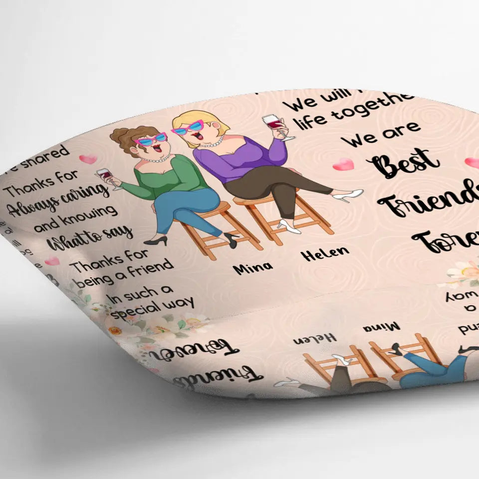 Personalized Old Friends Pillow Cover/Fleece Throw Blanket/Quilt - Gift Idea For Friends/Sisters - To My Old Friend Thank You