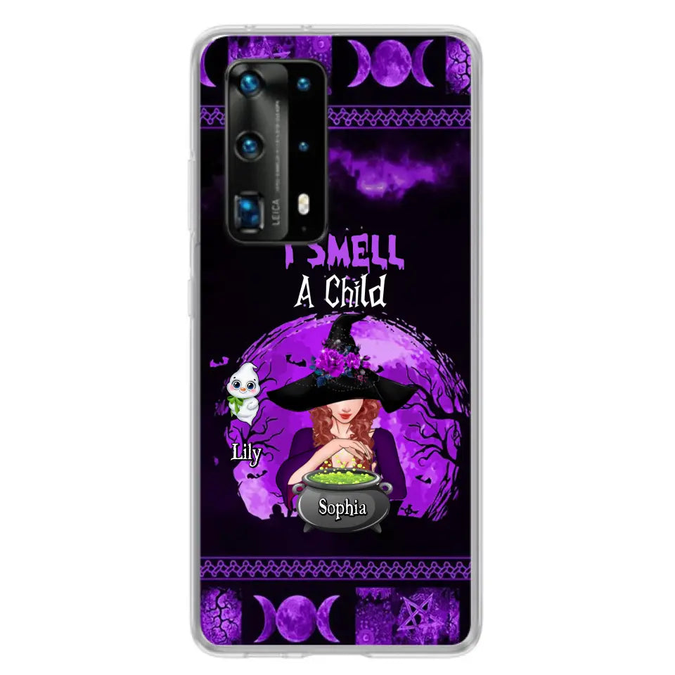 Personalized Witch Phone Case - Up to 10 Children - Halloween Gift Idea for Family - I Smell Children - Case for Xiaomi/Huawei/Oppo