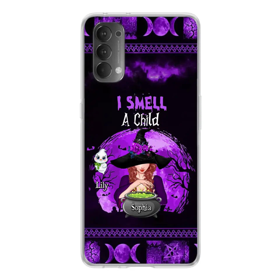 Personalized Witch Phone Case - Up to 10 Children - Halloween Gift Idea for Family - I Smell Children - Case for Xiaomi/Huawei/Oppo