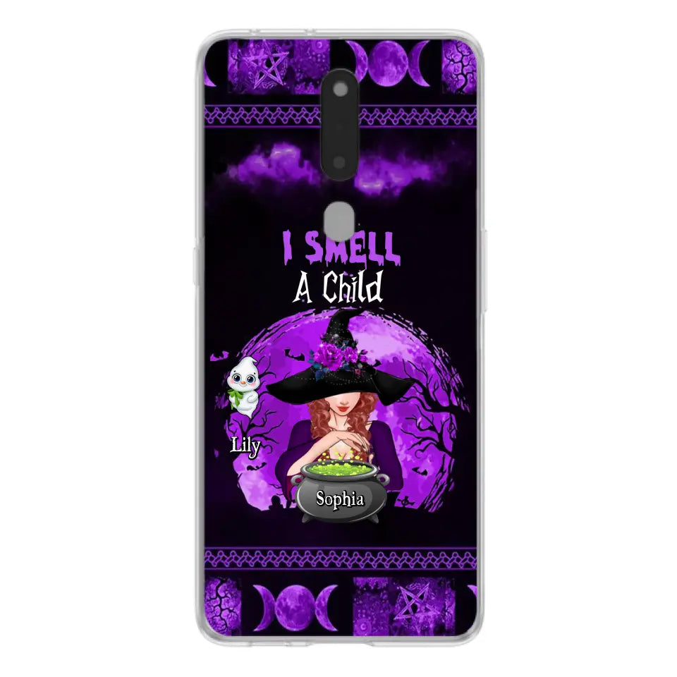 Personalized Witch Phone Case - Up to 10 Children - Halloween Gift Idea for Family - I Smell Children - Case for Xiaomi/Huawei/Oppo