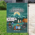 Personalized Night Camping Garden Flag Sign - Best Gift For Camping Family/Couple/Single Parent/Solo - Up to 4 Kids and 3 Pets - Life Is Better Around The Campfire