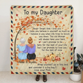 Personalized To My Daughter Fleece Throw Blanket & Quilt - Gift Idea For Daughter - Never Forget That I Love You