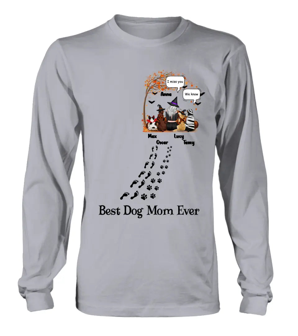 Personalized Halloween Shirt/Hoodie - Gift Idea For Halloween/Dog Lovers - Up to 4 Dogs - I Miss You
