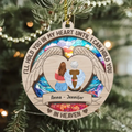 Personalized Memorial Acrylic/Wooden Ornament - Memorial Gift Idea for Christmas - I'll Hold You In My Heart Until I Can Hold You In Heaven