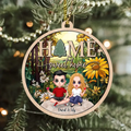 Personalized Couple Wooden Ornament - Gift For Couple - Gift To Him/Her - Anniversary Gift - Home Sweet Home