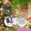 Personalized Memorial Husband Butterfly Acrylic Ornament - Memorial Gift For - I Am Not A Widow I Am A Wife To A Husband With Wings