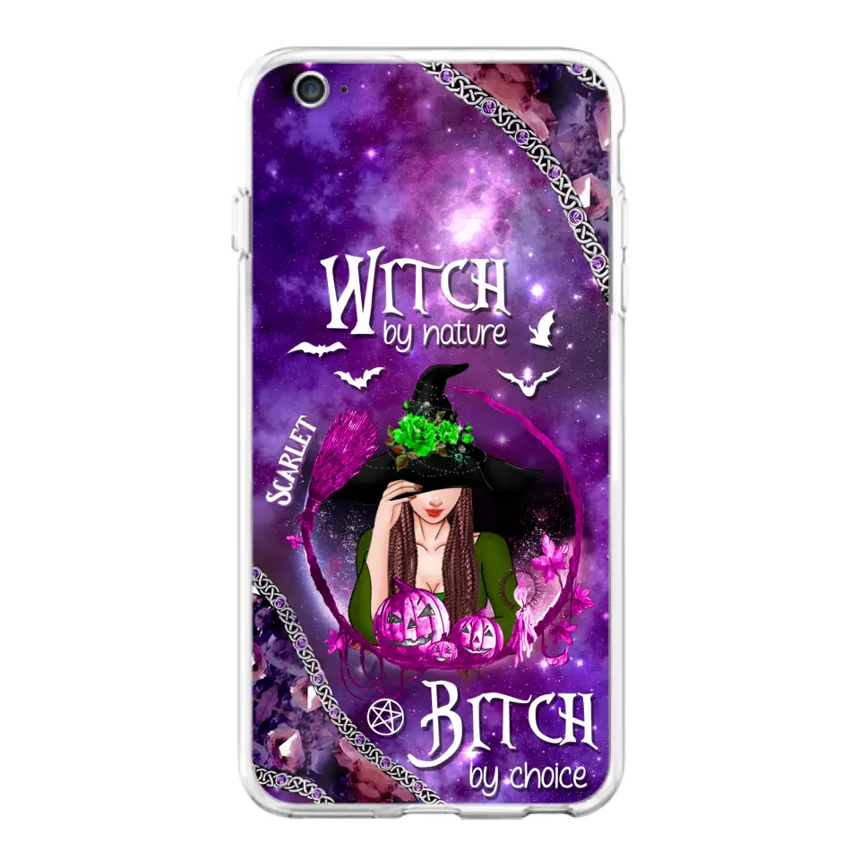 Custom Personalized Stick My Broom Witch Phone Case - Halloween Gift Idea - Case For iPhone And Samsung - Witch By Nature