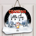 Personalized Christmas Wooden Sign - Up to 10 Kids - Christmas Gift Idea For Grandma - Grandma Little Of Loves