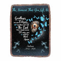 Custom Memorial Fringe Blanket - Upload Photo - The Moment That You Left Me Goodbyes Are Not Forever
