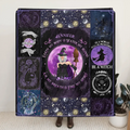 Personalized Witch Quilt/Fleece Throw Blanket - Halloween Gift Idea For Witch Lovers - Earth My Body Water My Blood Air My Breath Fire My Spirit