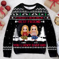 Personalized Christmas Besties Sweater - Gift Idea For Sister/Bestie/Friend/Brother/Coworker - Congrats On Being My Bestie