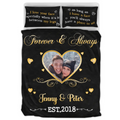 Personalized Couple Quilt Bed Sets - Gift Idea For Him/Her - Forever & Always