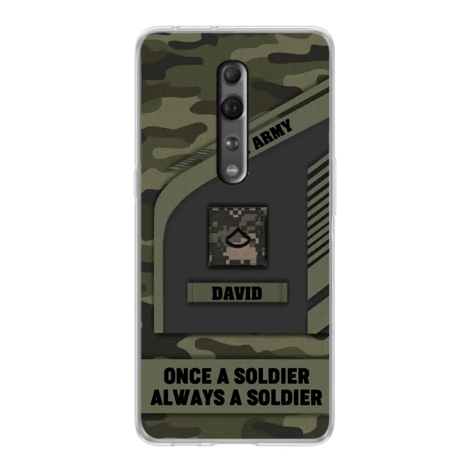 Custom Personalized Veteran Phone Case - Gift Idea For Veteran/Veterans Day - Once A Soldier Always A Soldier - Case for Xiaomi/Huawei/Oppo