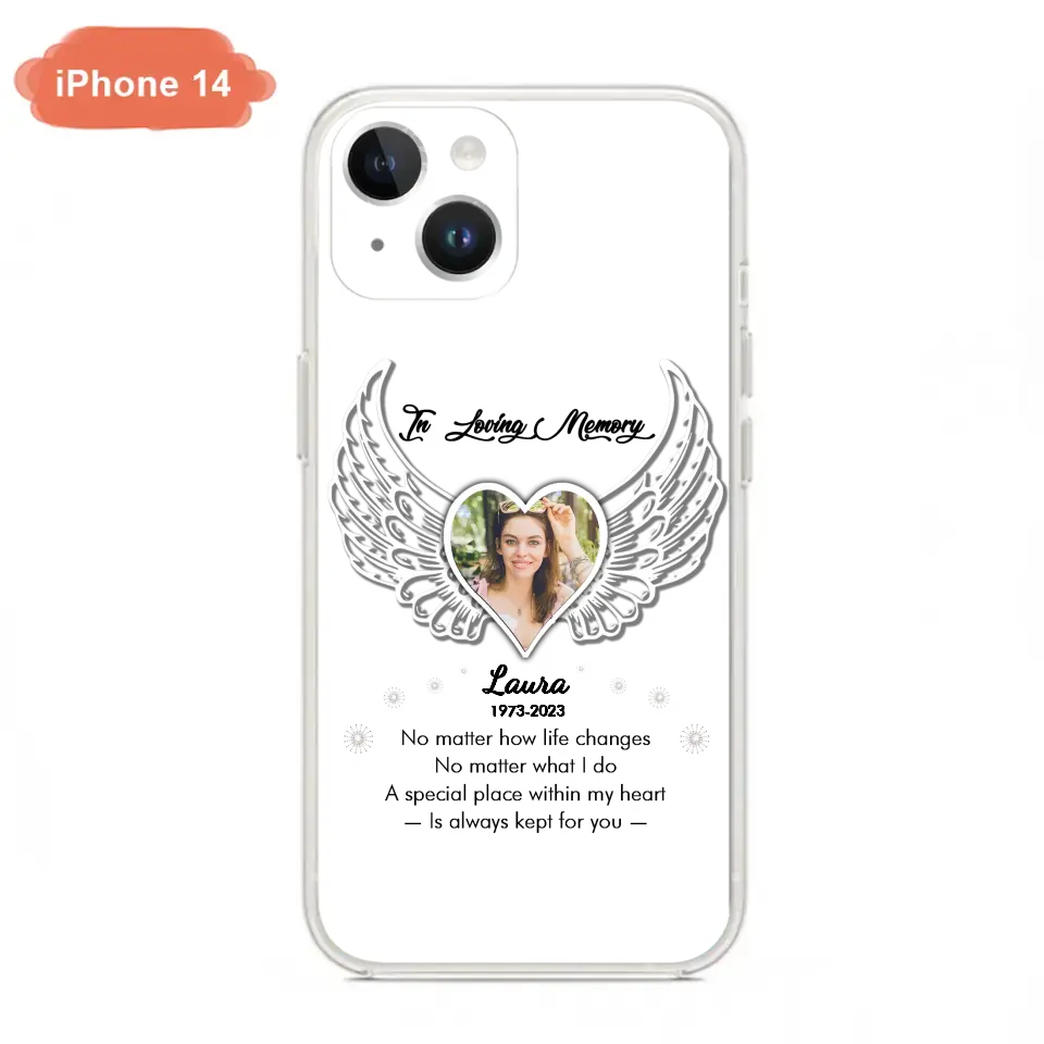 Personalized In Loving Memory Phone Case - Upload Photo - Memorial Gift Idea - Case For iPhone/Samsung - A Special Place Within My Heart Is Always Kept For You