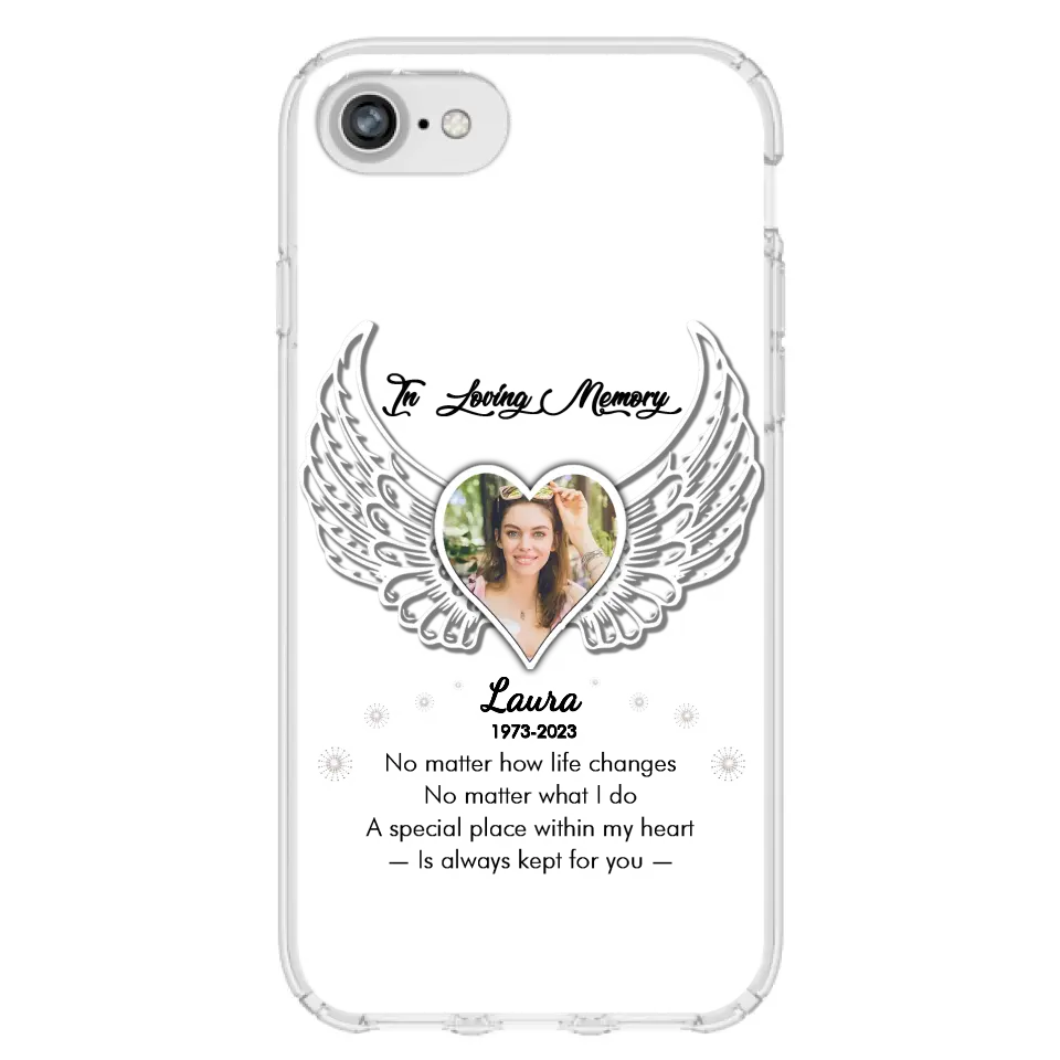 Personalized In Loving Memory Phone Case - Upload Photo - Memorial Gift Idea - Case For iPhone/Samsung - A Special Place Within My Heart Is Always Kept For You