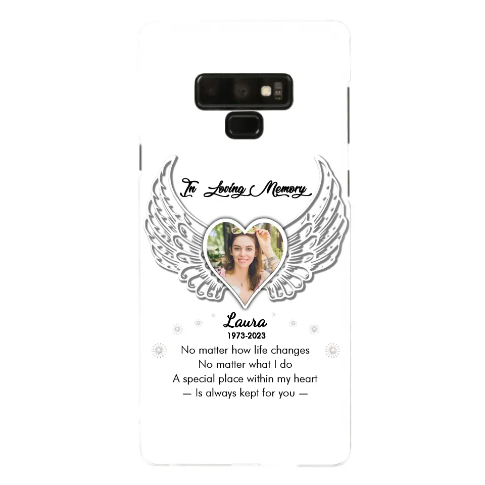 Personalized In Loving Memory Phone Case - Upload Photo - Memorial Gift Idea - Case For iPhone/Samsung - A Special Place Within My Heart Is Always Kept For You