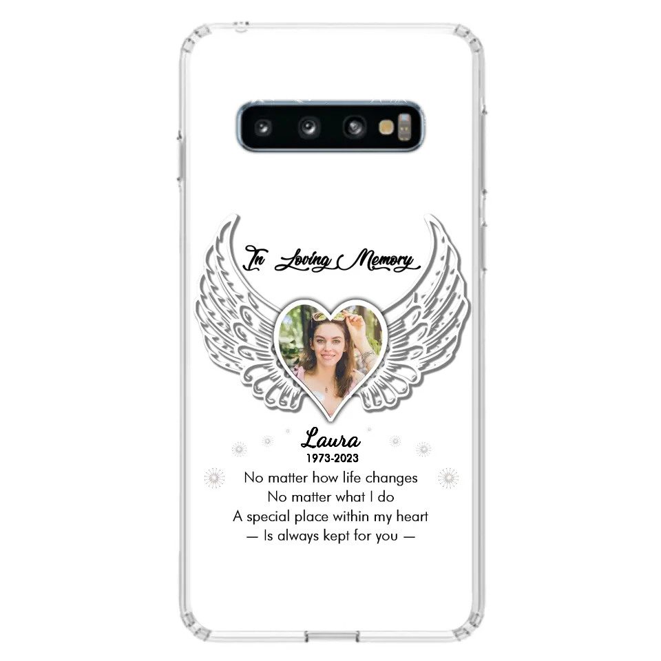 Personalized In Loving Memory Phone Case - Upload Photo - Memorial Gift Idea - Case For iPhone/Samsung - A Special Place Within My Heart Is Always Kept For You