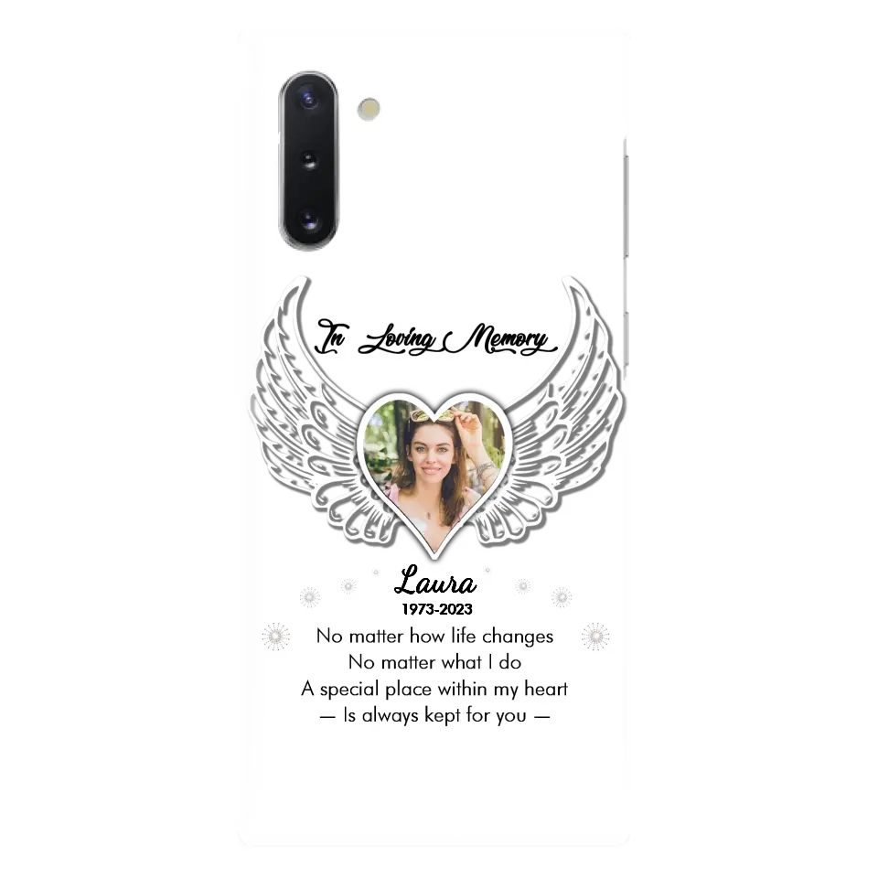 Personalized In Loving Memory Phone Case - Upload Photo - Memorial Gift Idea - Case For iPhone/Samsung - A Special Place Within My Heart Is Always Kept For You