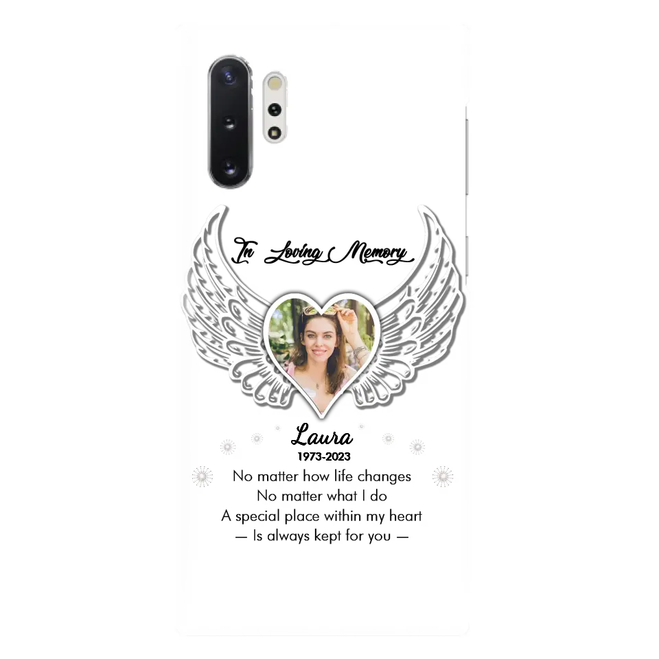 Personalized In Loving Memory Phone Case - Upload Photo - Memorial Gift Idea - Case For iPhone/Samsung - A Special Place Within My Heart Is Always Kept For You