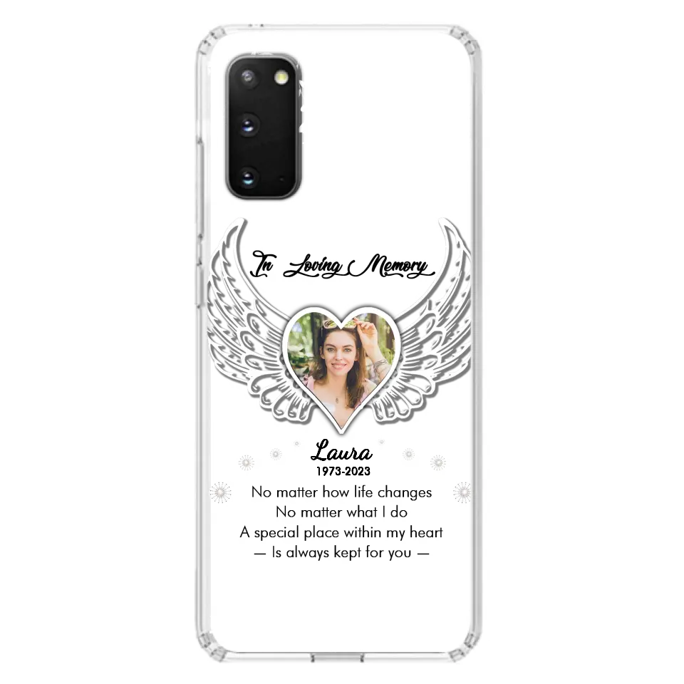 Personalized In Loving Memory Phone Case - Upload Photo - Memorial Gift Idea - Case For iPhone/Samsung - A Special Place Within My Heart Is Always Kept For You
