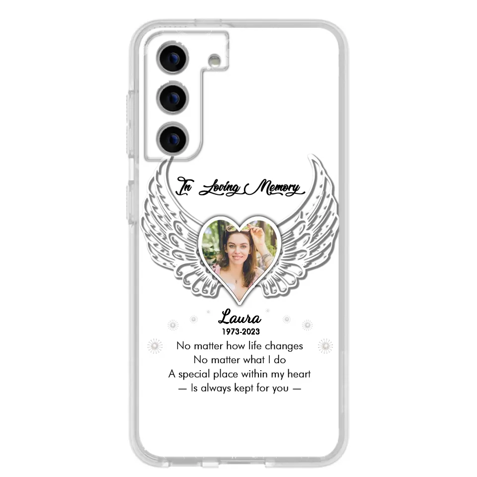 Personalized In Loving Memory Phone Case - Upload Photo - Memorial Gift Idea - Case For iPhone/Samsung - A Special Place Within My Heart Is Always Kept For You