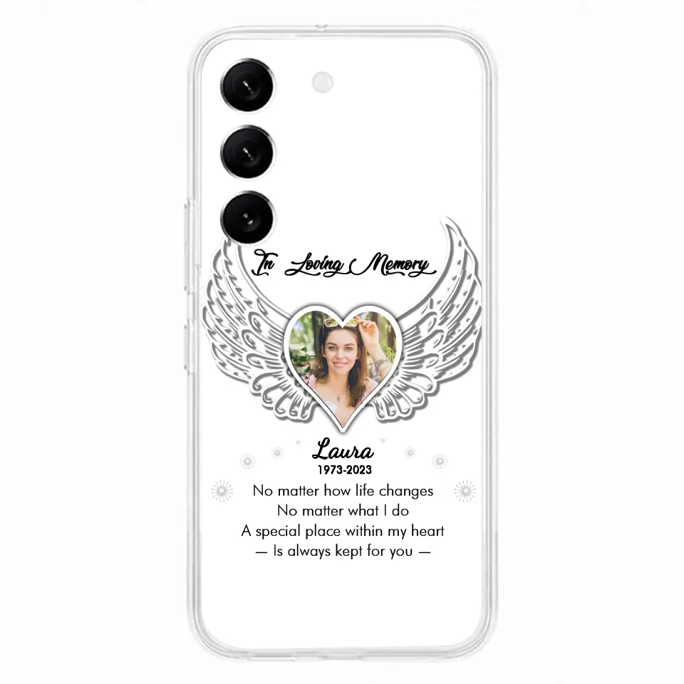 Personalized In Loving Memory Phone Case - Upload Photo - Memorial Gift Idea - Case For iPhone/Samsung - A Special Place Within My Heart Is Always Kept For You