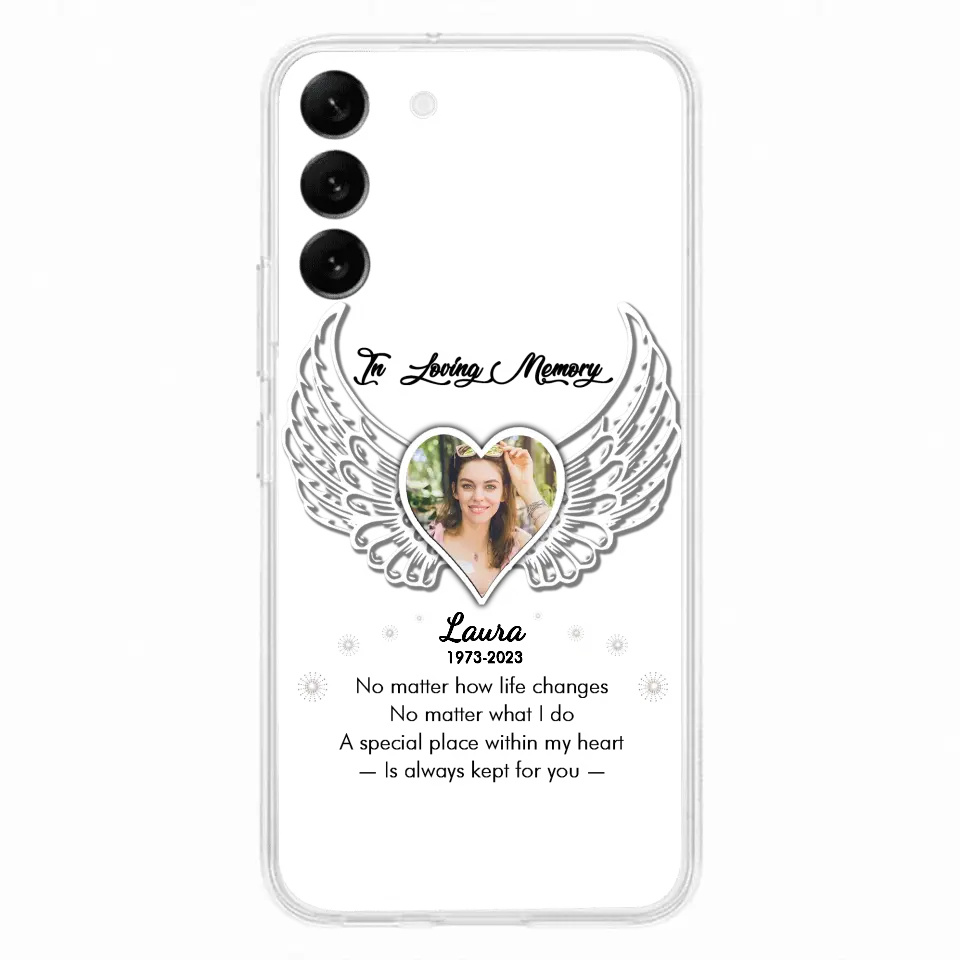 Personalized In Loving Memory Phone Case - Upload Photo - Memorial Gift Idea - Case For iPhone/Samsung - A Special Place Within My Heart Is Always Kept For You