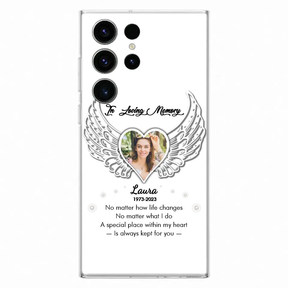 Personalized In Loving Memory Phone Case - Upload Photo - Memorial Gift Idea - Case For iPhone/Samsung - A Special Place Within My Heart Is Always Kept For You