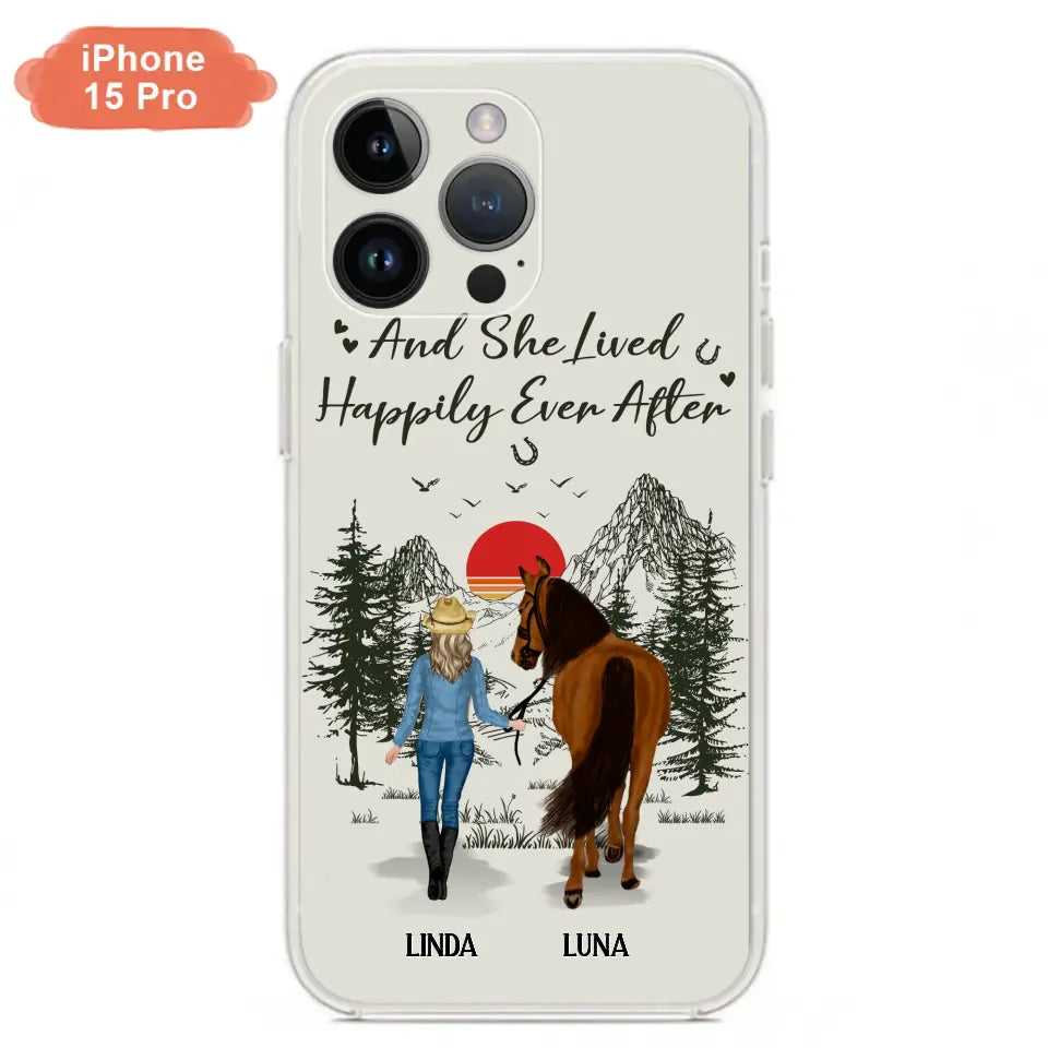 Personalized Horse Phone Case -  Gift Idea For Horse Lovers - Up to 6 Horses