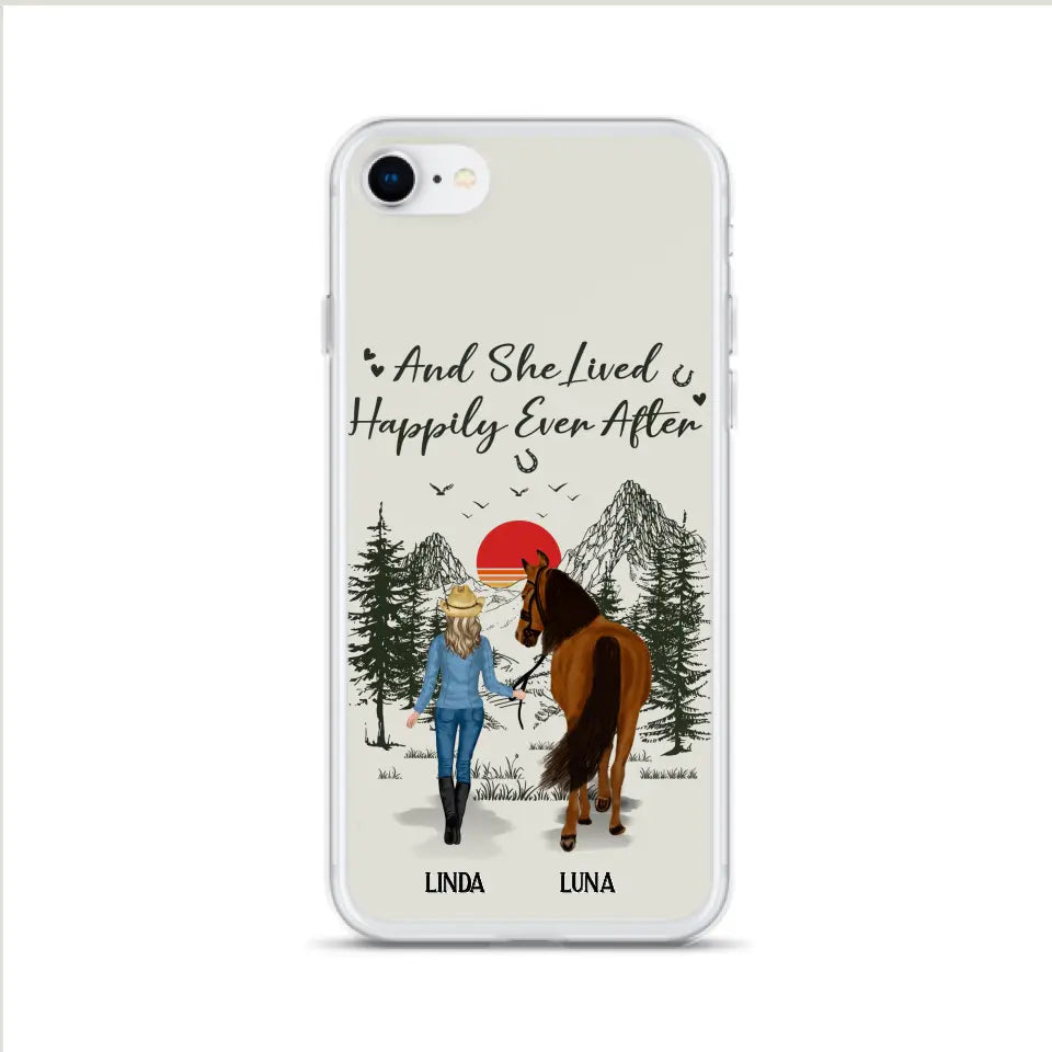 Personalized Horse Phone Case -  Gift Idea For Horse Lovers - Up to 6 Horses