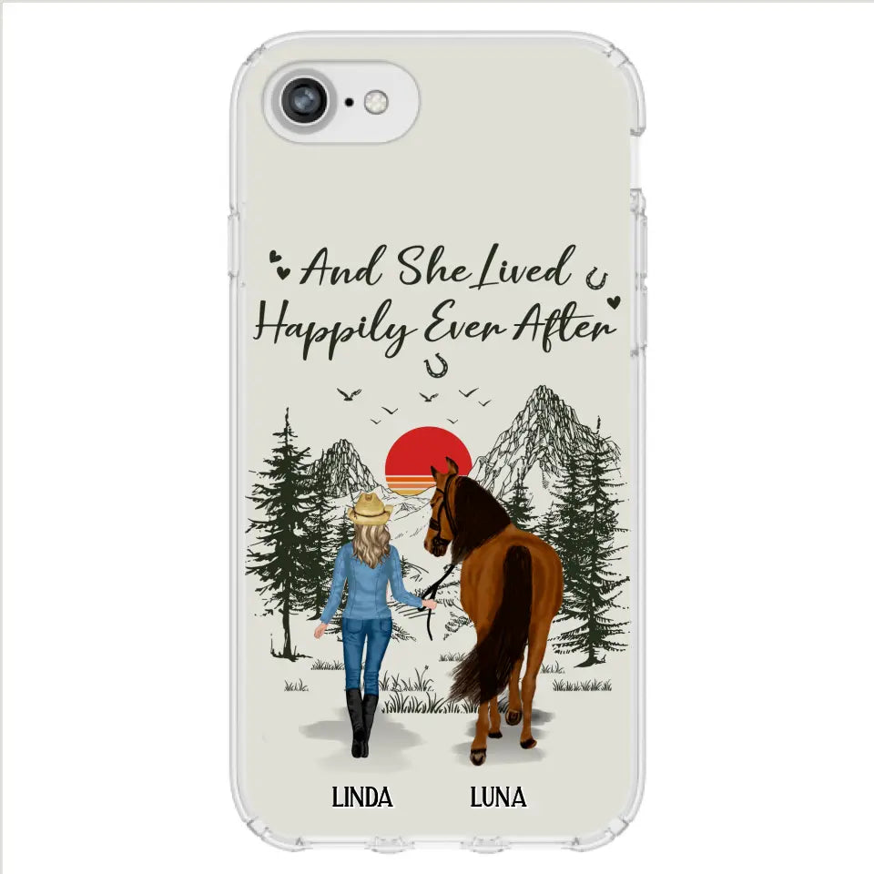 Personalized Horse Phone Case -  Gift Idea For Horse Lovers - Up to 6 Horses