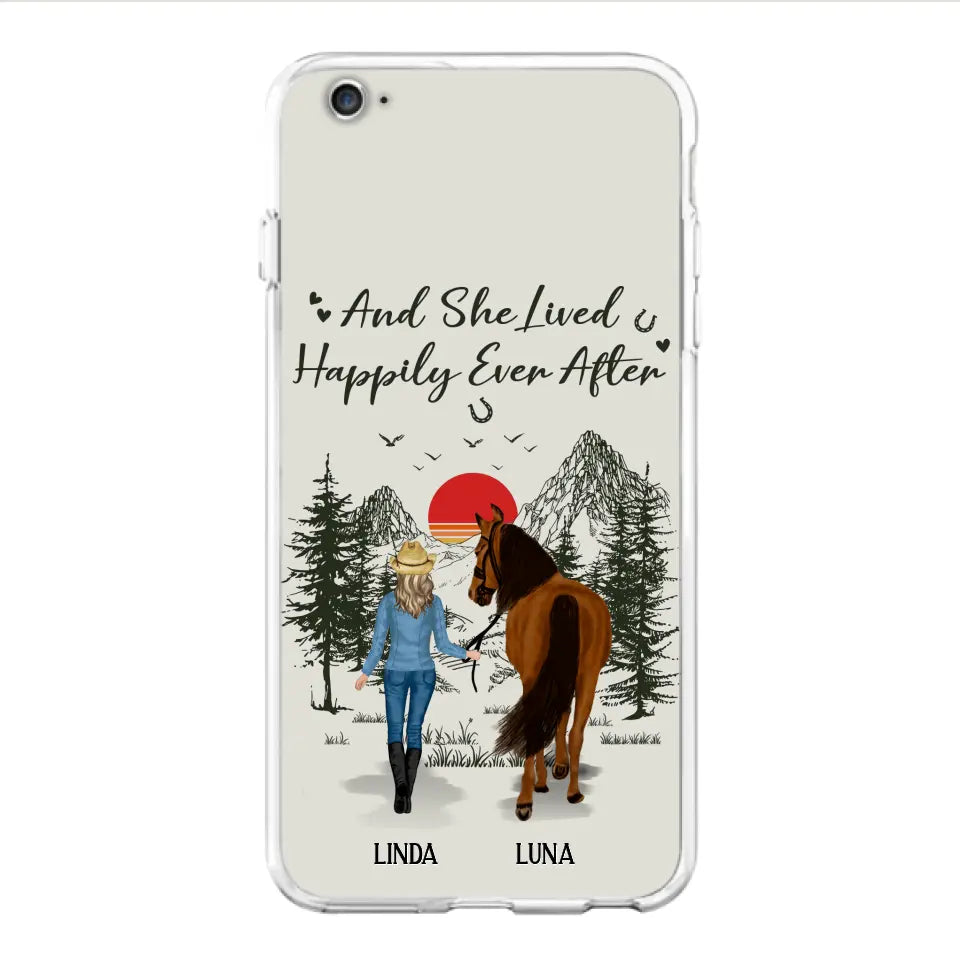 Personalized Horse Phone Case -  Gift Idea For Horse Lovers - Up to 6 Horses