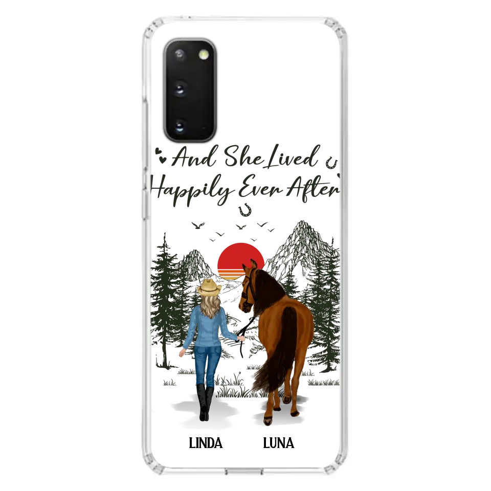 Personalized Horse Phone Case -  Gift Idea For Horse Lovers - Up to 6 Horses