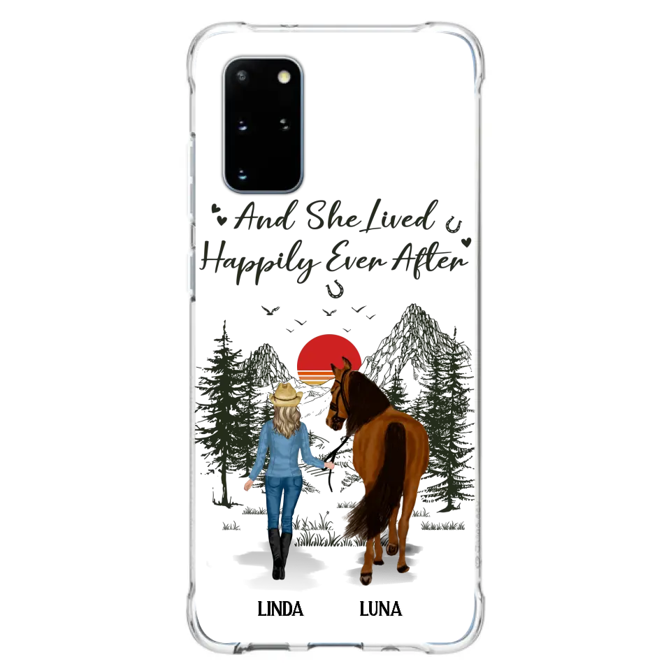 Personalized Horse Phone Case -  Gift Idea For Horse Lovers - Up to 6 Horses