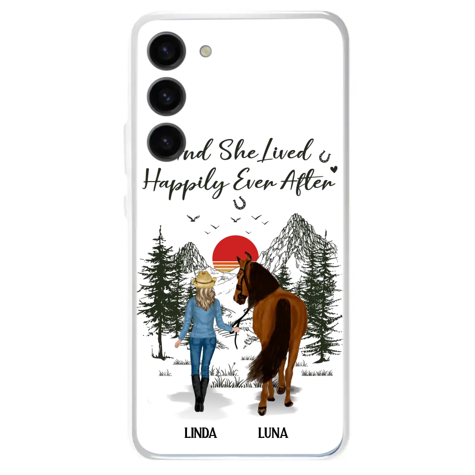 Personalized Horse Phone Case -  Gift Idea For Horse Lovers - Up to 6 Horses
