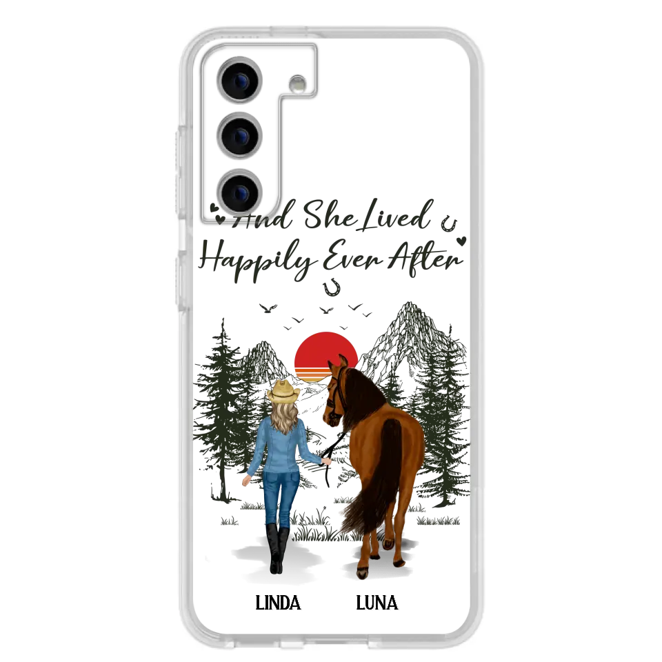 Personalized Horse Phone Case -  Gift Idea For Horse Lovers - Up to 6 Horses