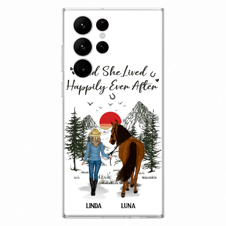Personalized Horse Phone Case -  Gift Idea For Horse Lovers - Up to 6 Horses