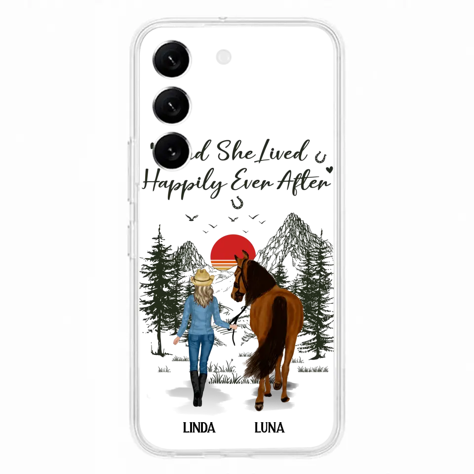 Personalized Horse Phone Case -  Gift Idea For Horse Lovers - Up to 6 Horses