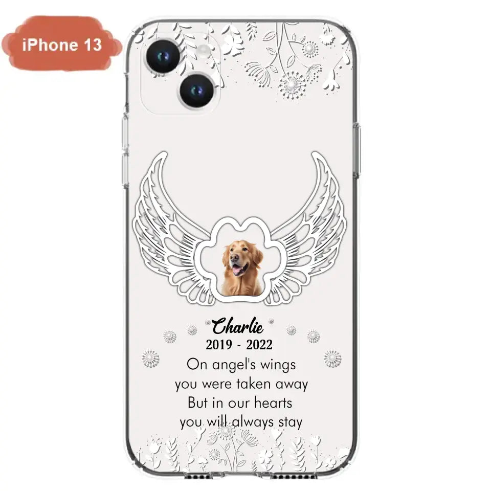 Personalized Pet Phone Case - Upload Photo -Memorial Gift Idea for Dog/Cat Lovers - In Our Hearts You Will Always Stay - Case for iPhone/Samsung
