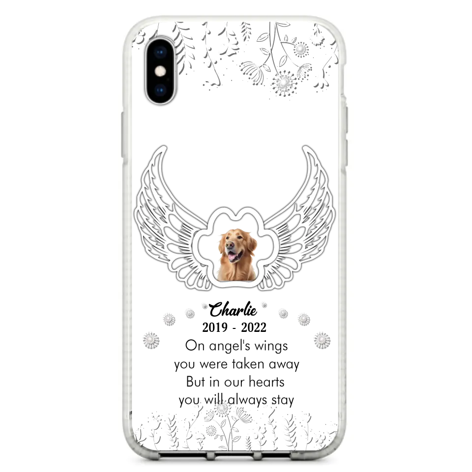 Personalized Pet Phone Case - Upload Photo -Memorial Gift Idea for Dog/Cat Lovers - In Our Hearts You Will Always Stay - Case for iPhone/Samsung