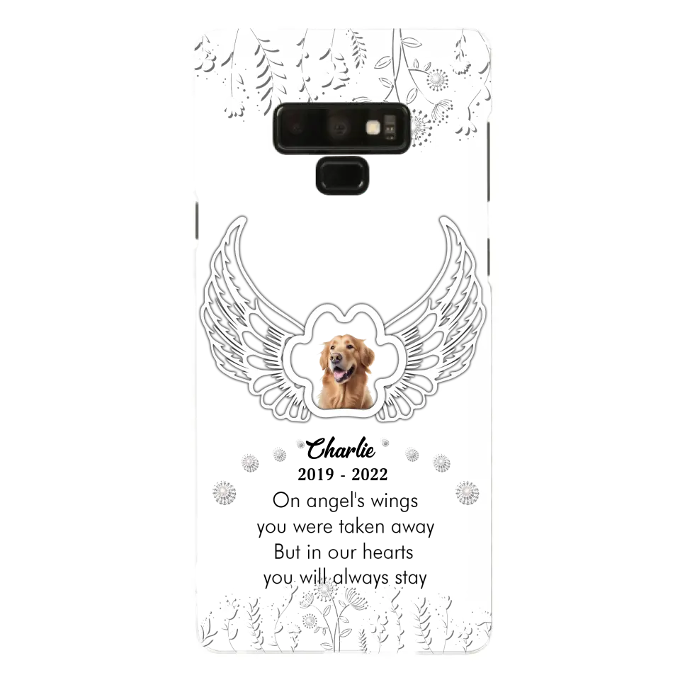 Personalized Pet Phone Case - Upload Photo -Memorial Gift Idea for Dog/Cat Lovers - In Our Hearts You Will Always Stay - Case for iPhone/Samsung