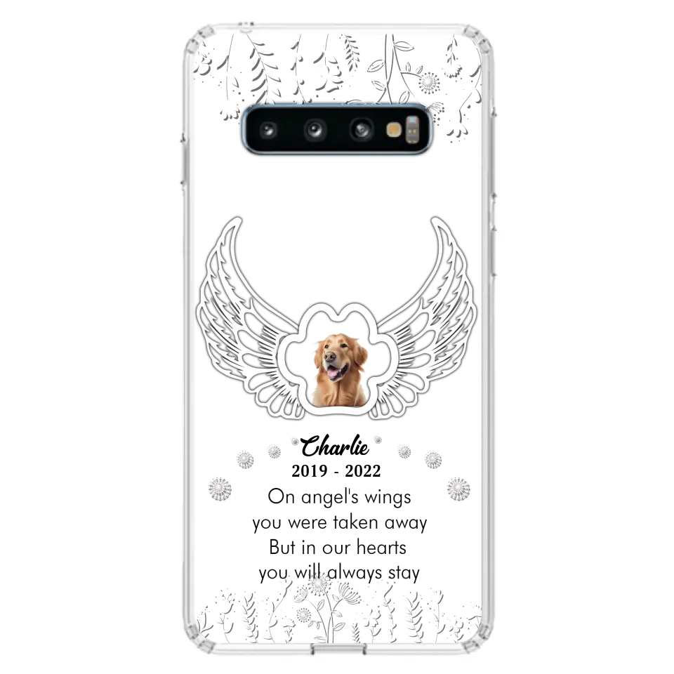 Personalized Pet Phone Case - Upload Photo -Memorial Gift Idea for Dog/Cat Lovers - In Our Hearts You Will Always Stay - Case for iPhone/Samsung