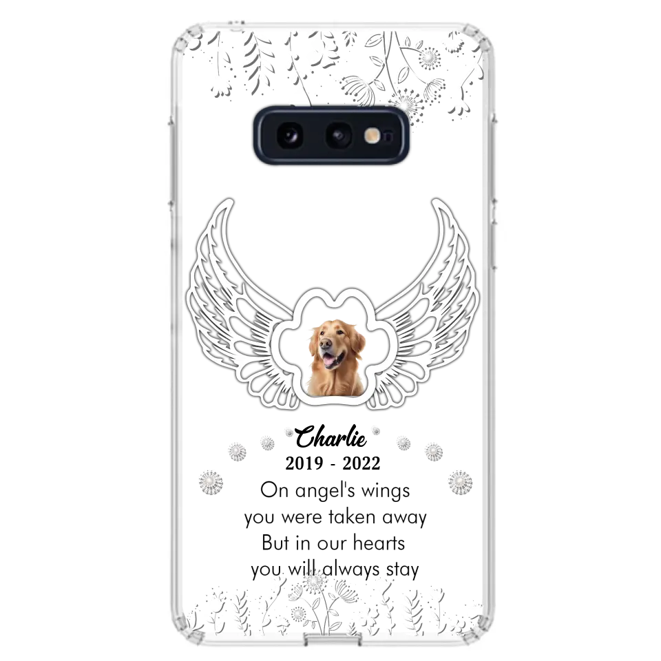 Personalized Pet Phone Case - Upload Photo -Memorial Gift Idea for Dog/Cat Lovers - In Our Hearts You Will Always Stay - Case for iPhone/Samsung