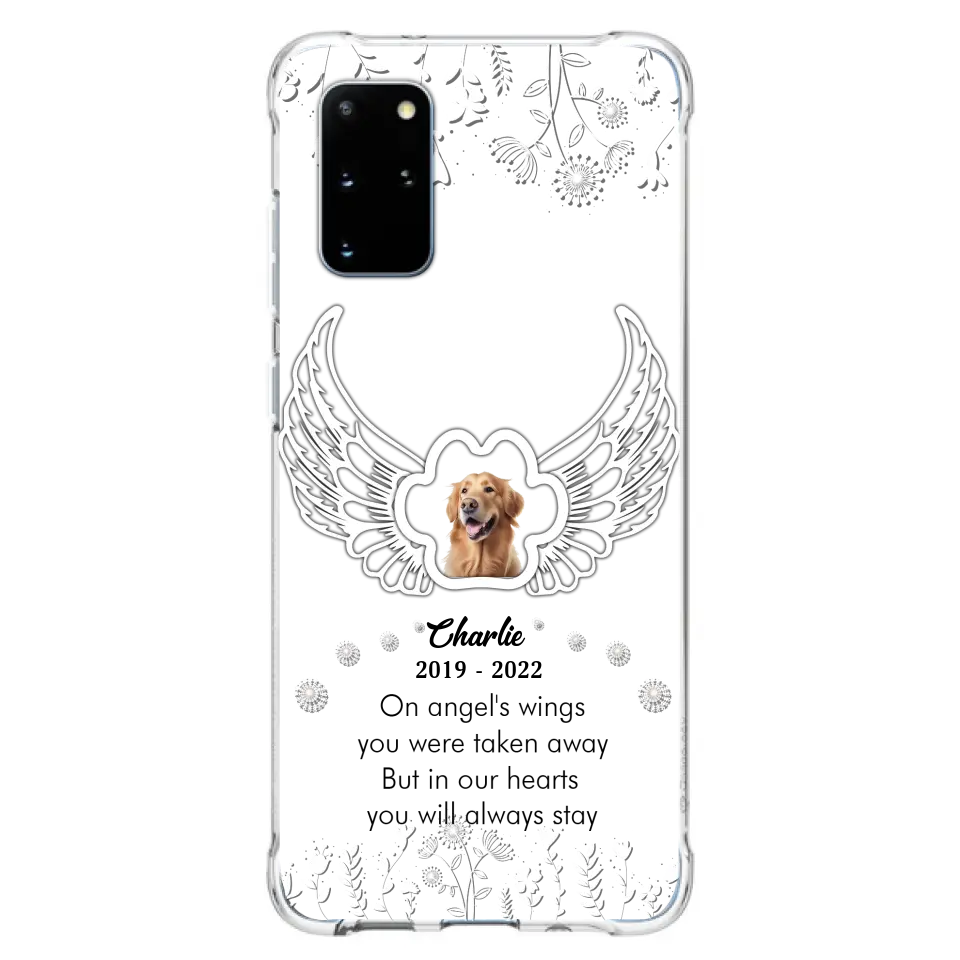 Personalized Pet Phone Case - Upload Photo -Memorial Gift Idea for Dog/Cat Lovers - In Our Hearts You Will Always Stay - Case for iPhone/Samsung