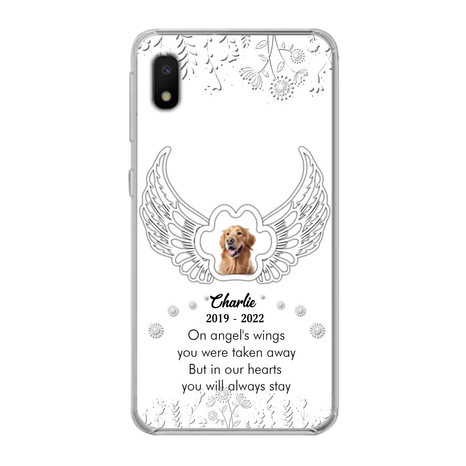Personalized Pet Phone Case - Upload Photo -Memorial Gift Idea for Dog/Cat Lovers - In Our Hearts You Will Always Stay - Case for iPhone/Samsung