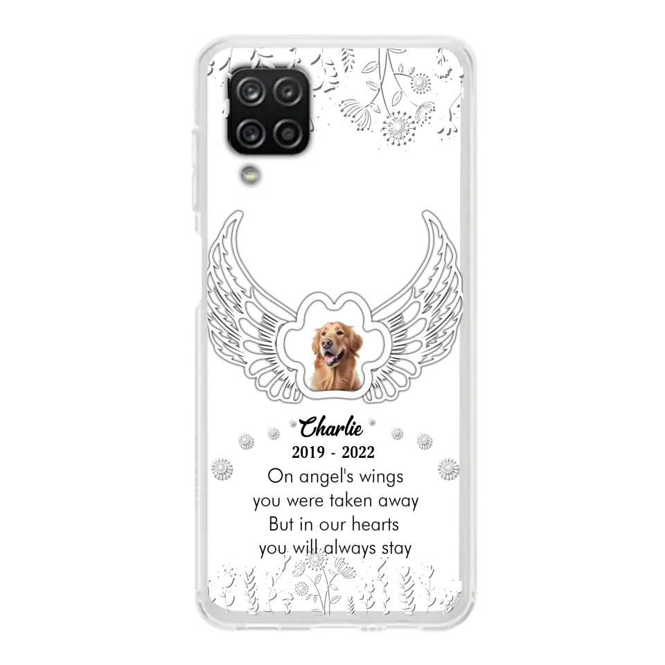 Personalized Pet Phone Case - Upload Photo -Memorial Gift Idea for Dog/Cat Lovers - In Our Hearts You Will Always Stay - Case for iPhone/Samsung